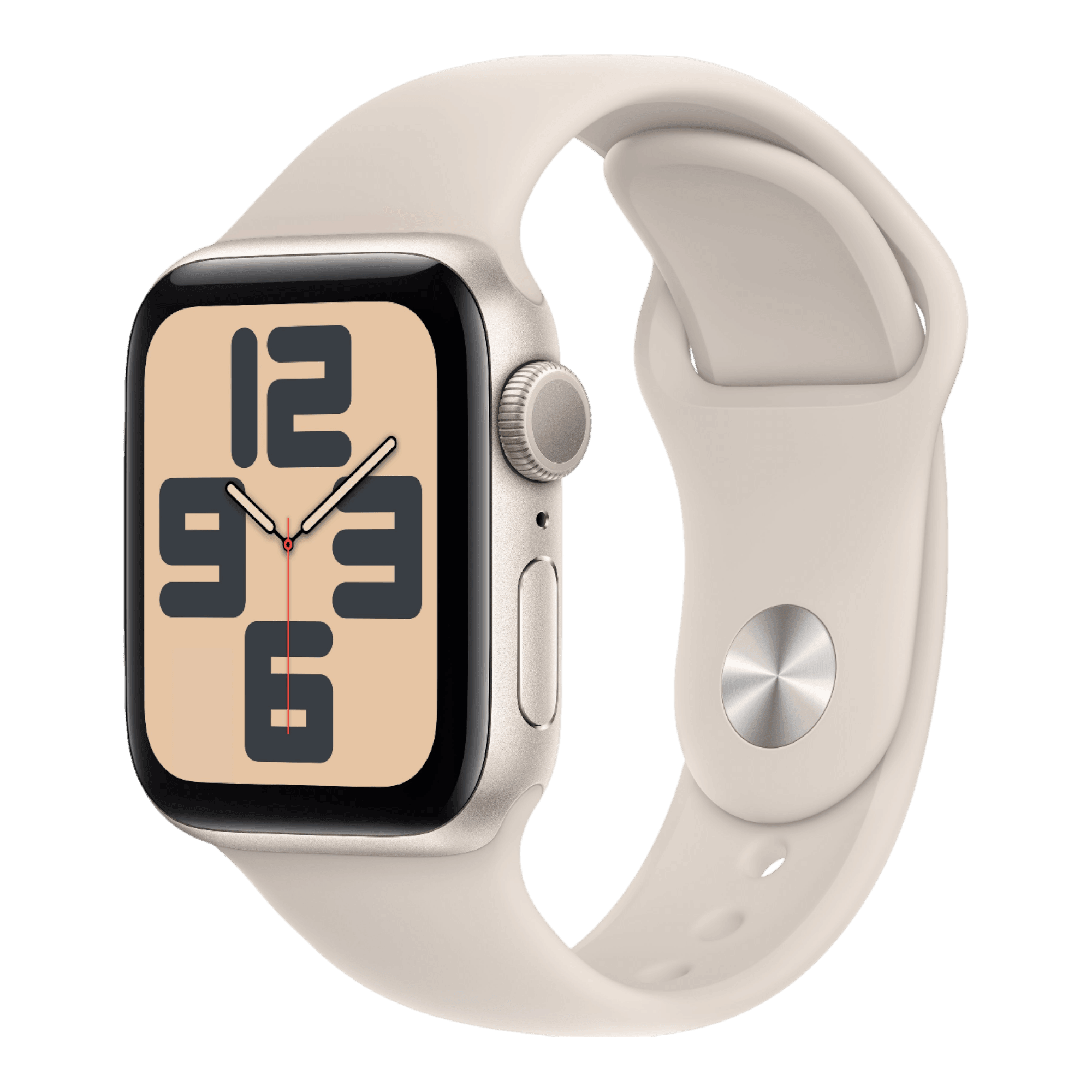 Apple Watch SE (2nd Gen) GPS 44mm Starlight Aluminum Case with Starlight Sport Band - S/M - alAsil